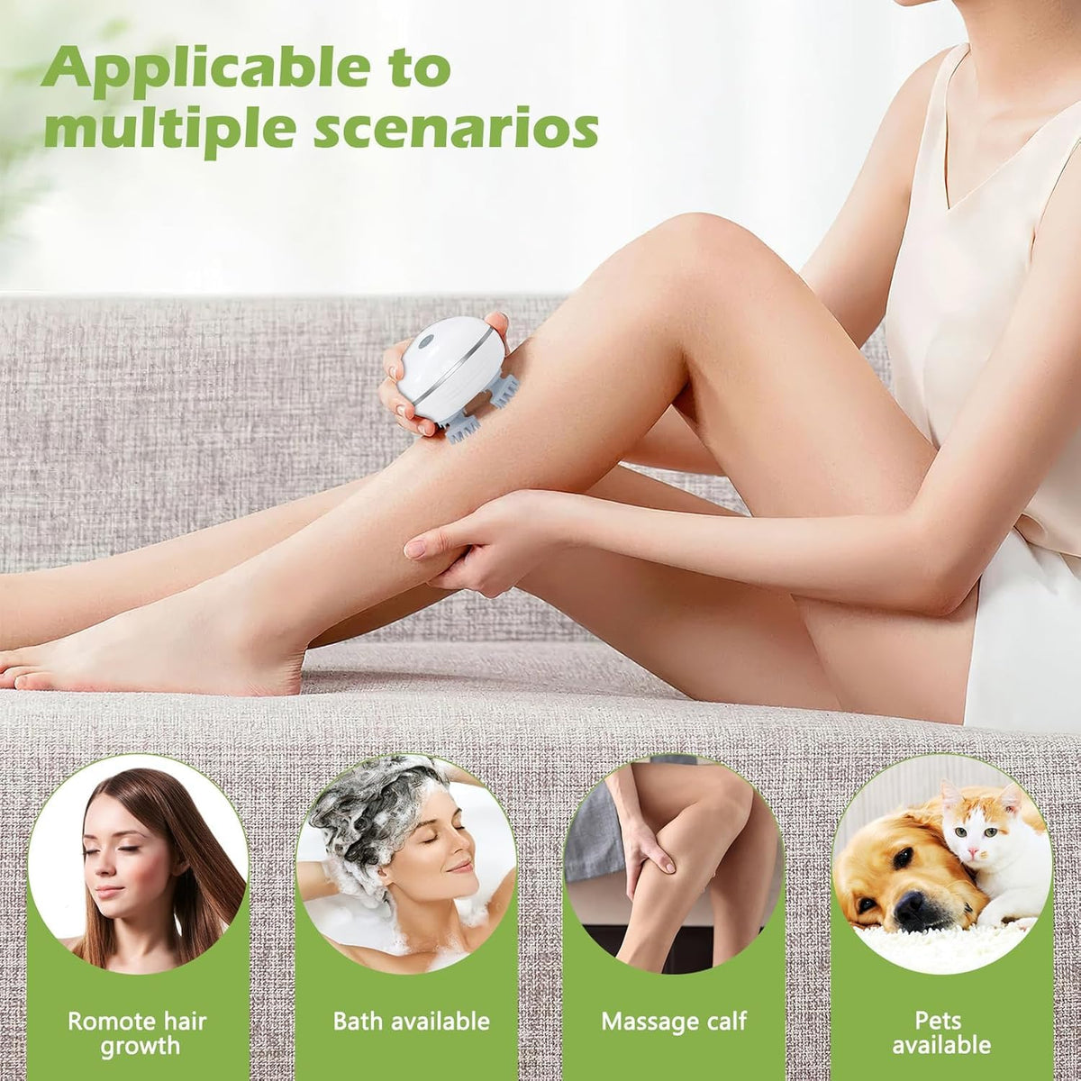 Smart Electric Scalp & Body Massager with 4 Heads
