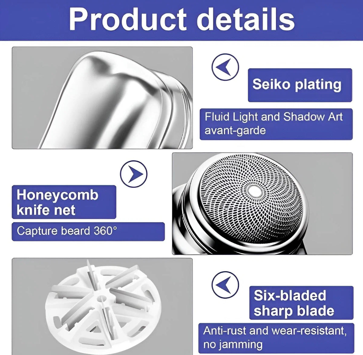 Mini Pocket Fashion Shaved Electric Razor Clean Shaver Hair Trimmer For Men
